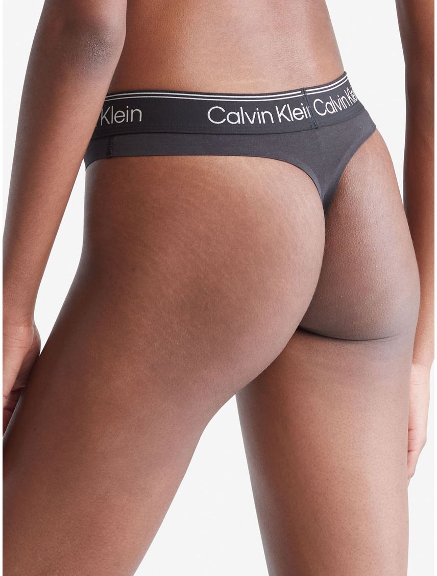 Pantie Negra Tipo Tanga Con Logo Para Mujer