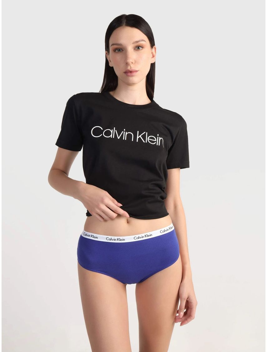 Pantie Tipo Tanga Azul De Cintura Alta - Carrusel