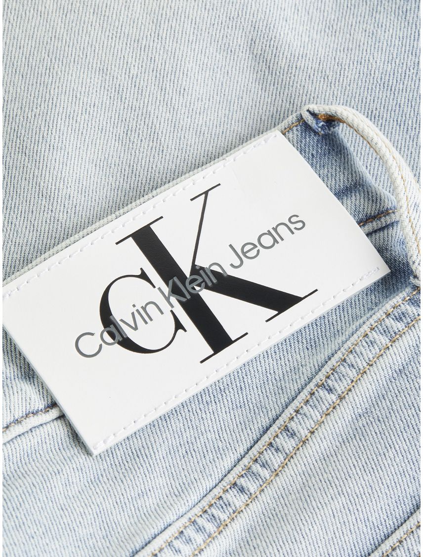 Bermuda Celeste Denim Slim Para Hombre