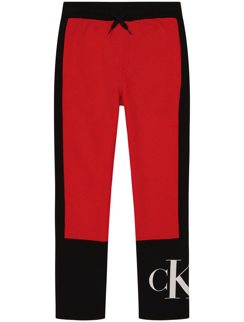 Jogger Rojo Blocked Con Logo Para Niño