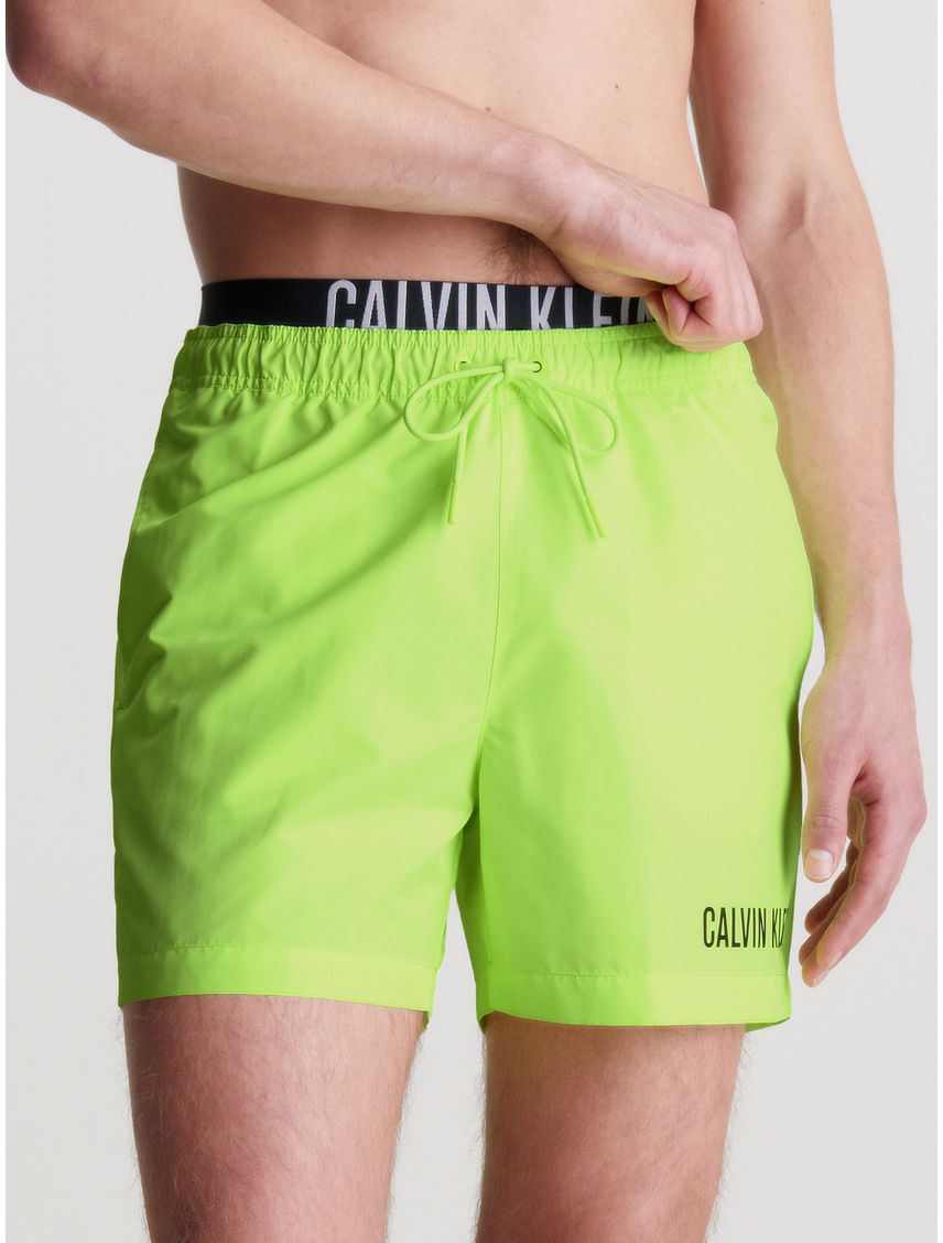 Bermuda De Baño Verde Con Cinturilla Doble - Intense Power