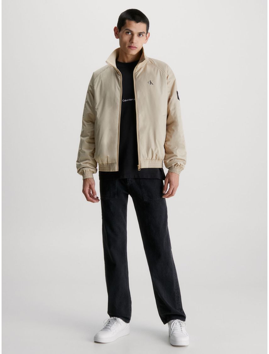Chaqueta Beige Bomber De Poliéster Reciclado