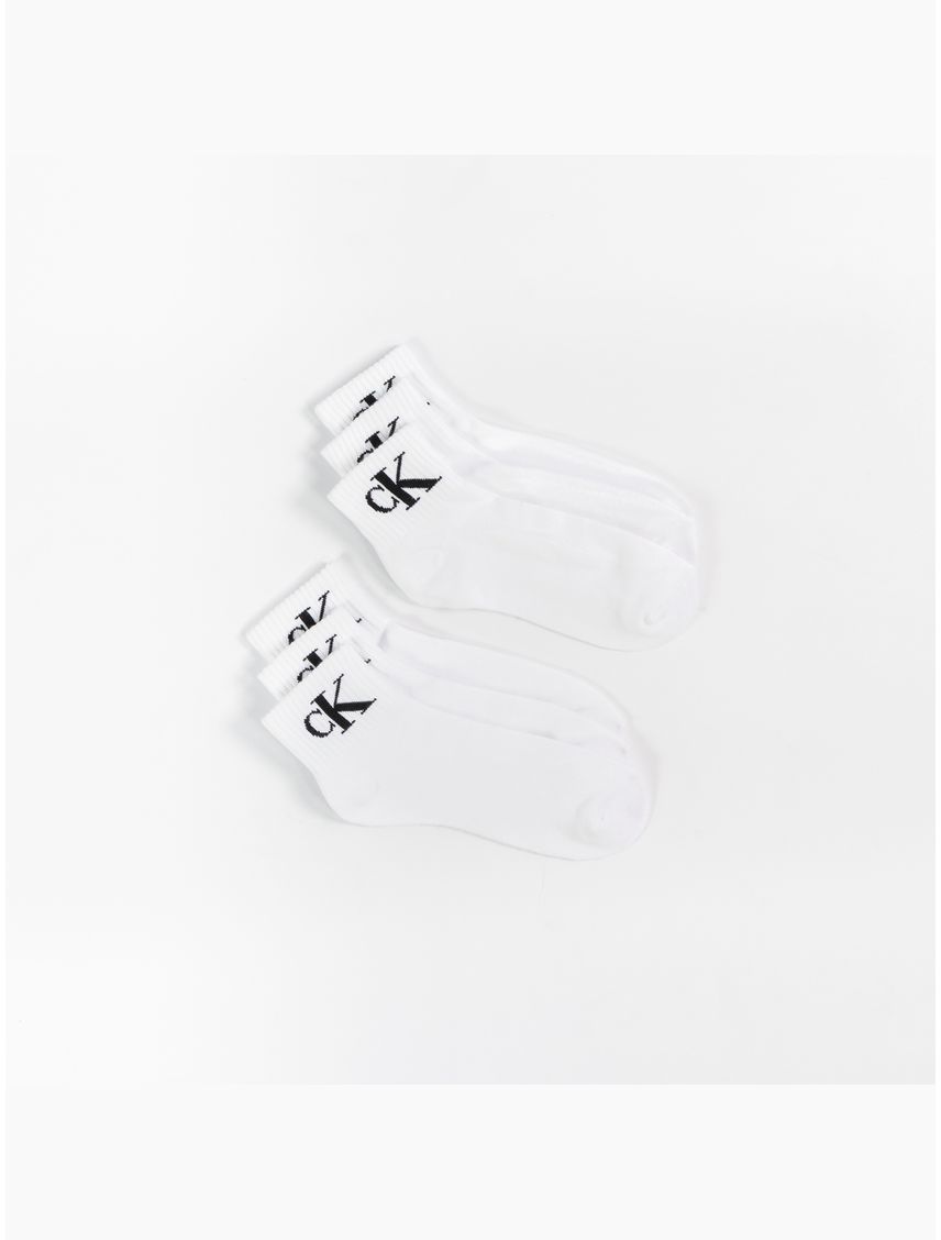 Pack blanco de 6 medias 1/2 terry cushion