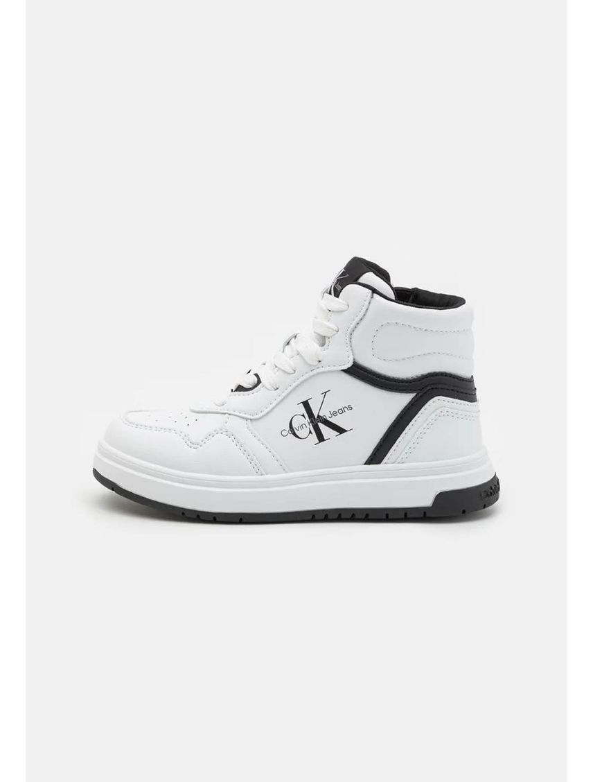 Tenis Blanco Altas Con Cordones Para Niño