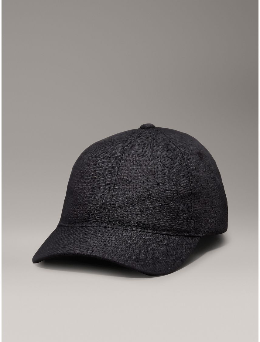 Gorra negra de jacquard con logo