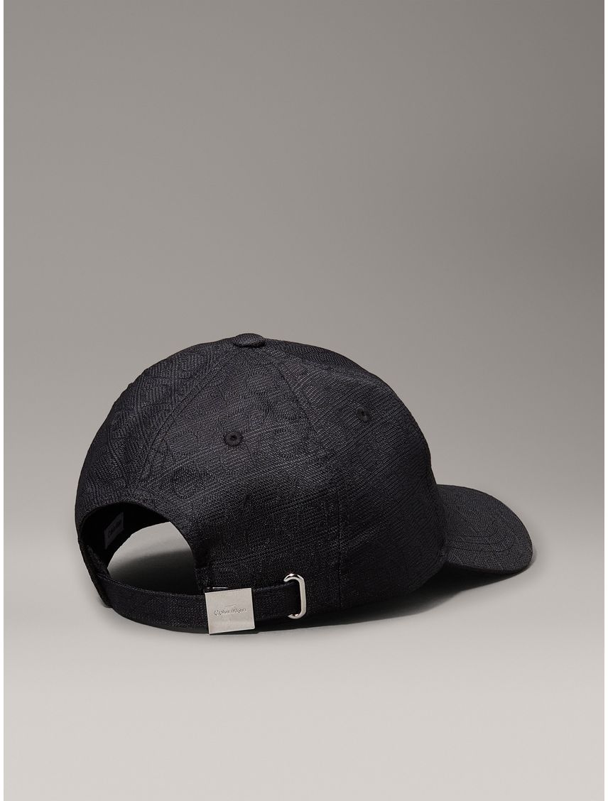 Gorra negra de jacquard con logo