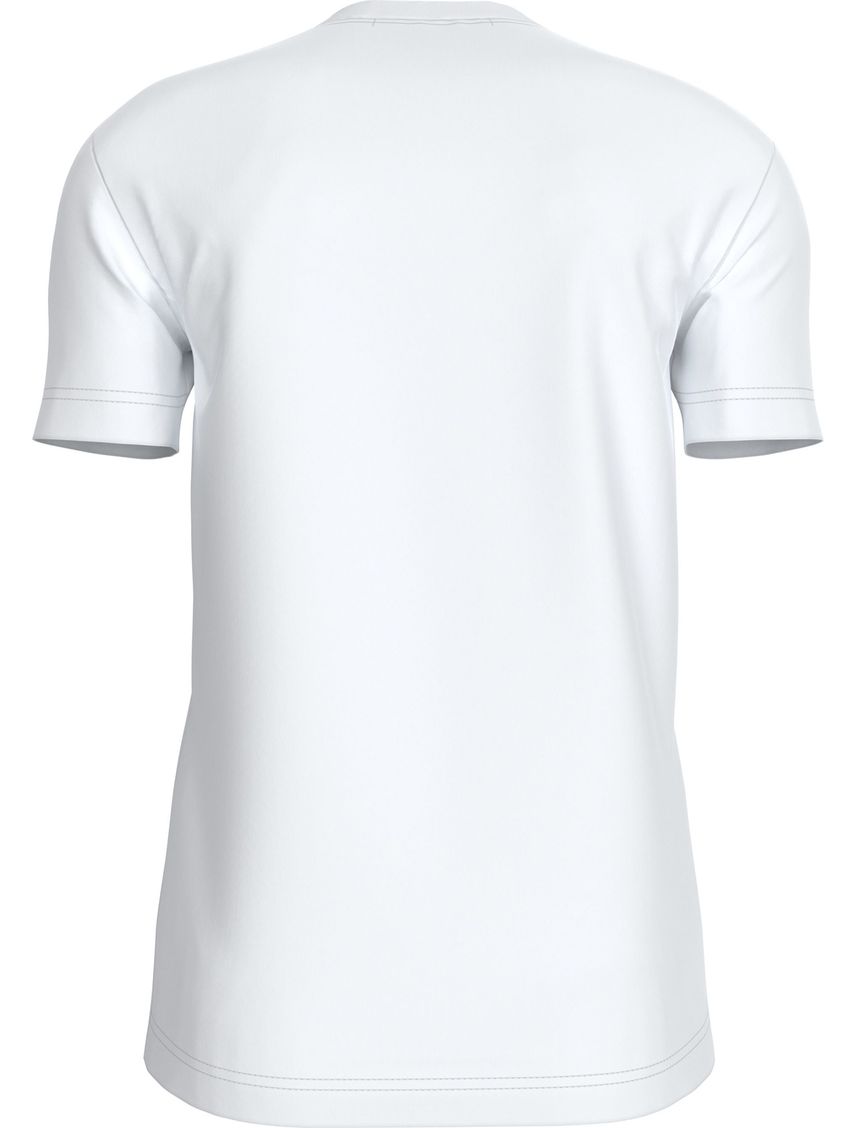 Camiseta blanca con monograma delineado
