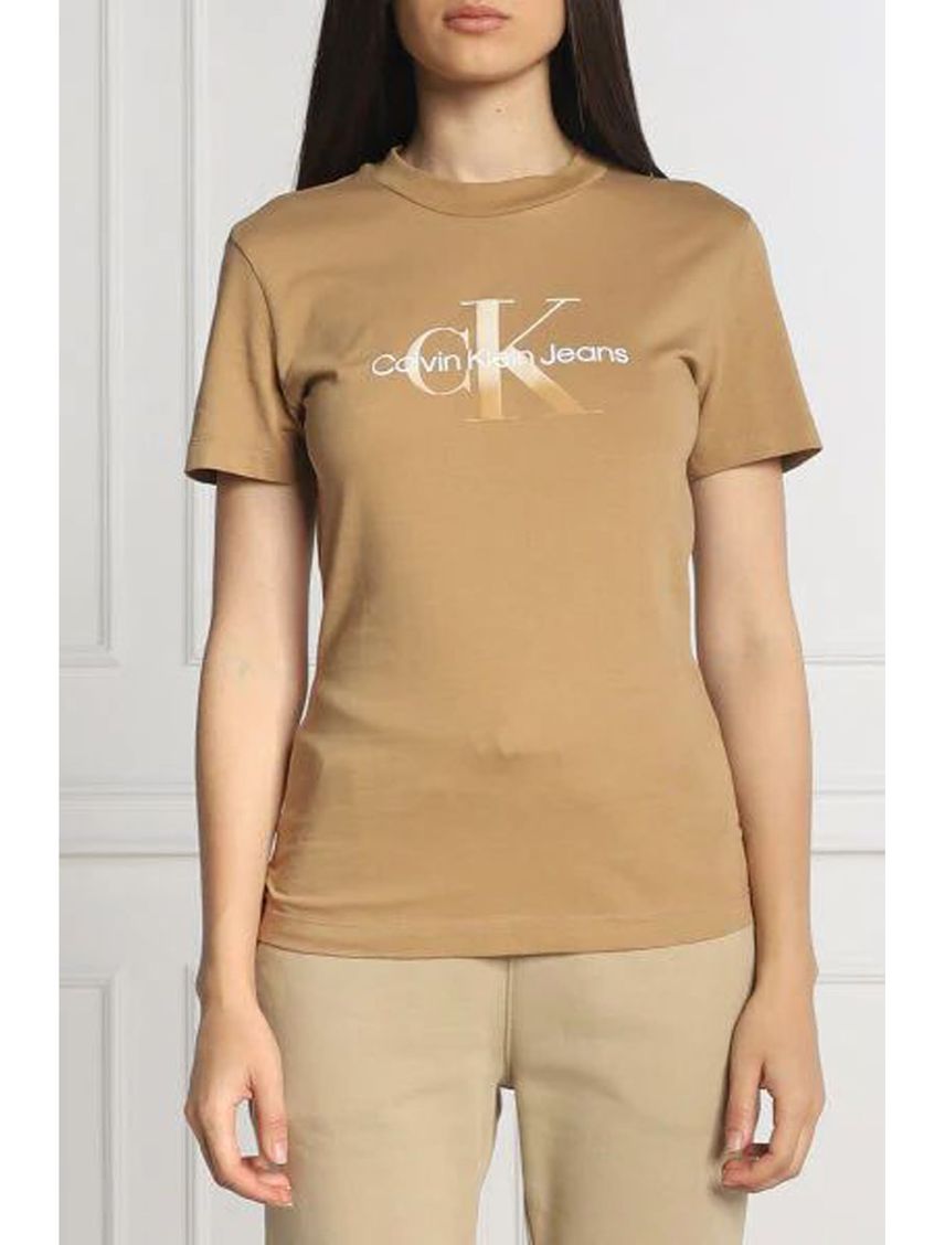 Camiseta Cafe Con Logo Degradado Para Mujer