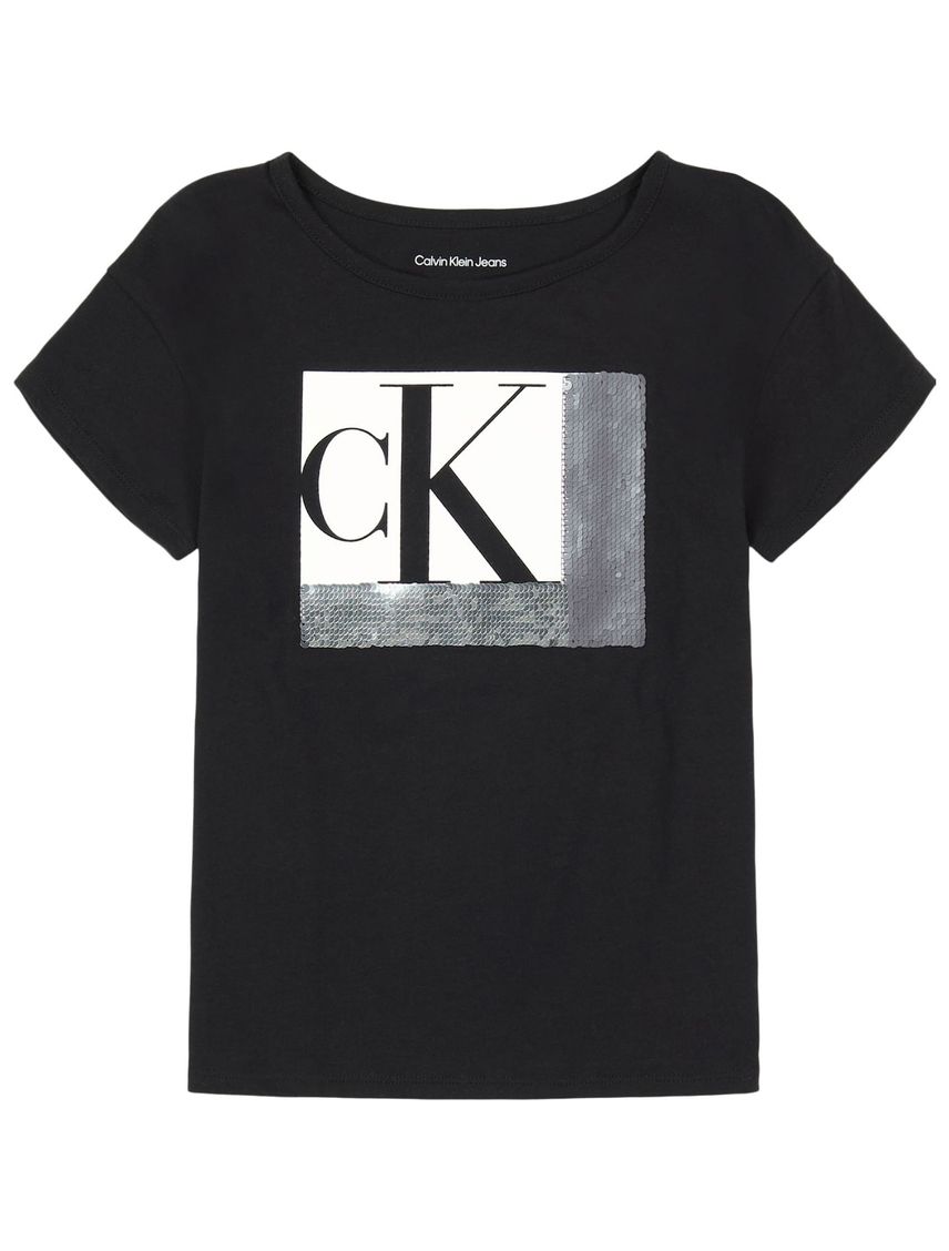 Camiseta Negro Con Lentejuelas para Niña