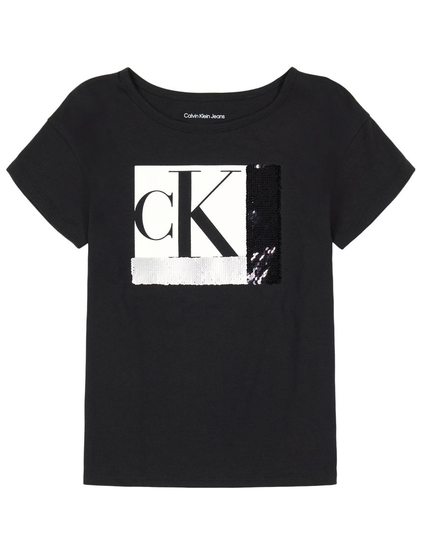 Camiseta Negro Con Lentejuelas para Niña
