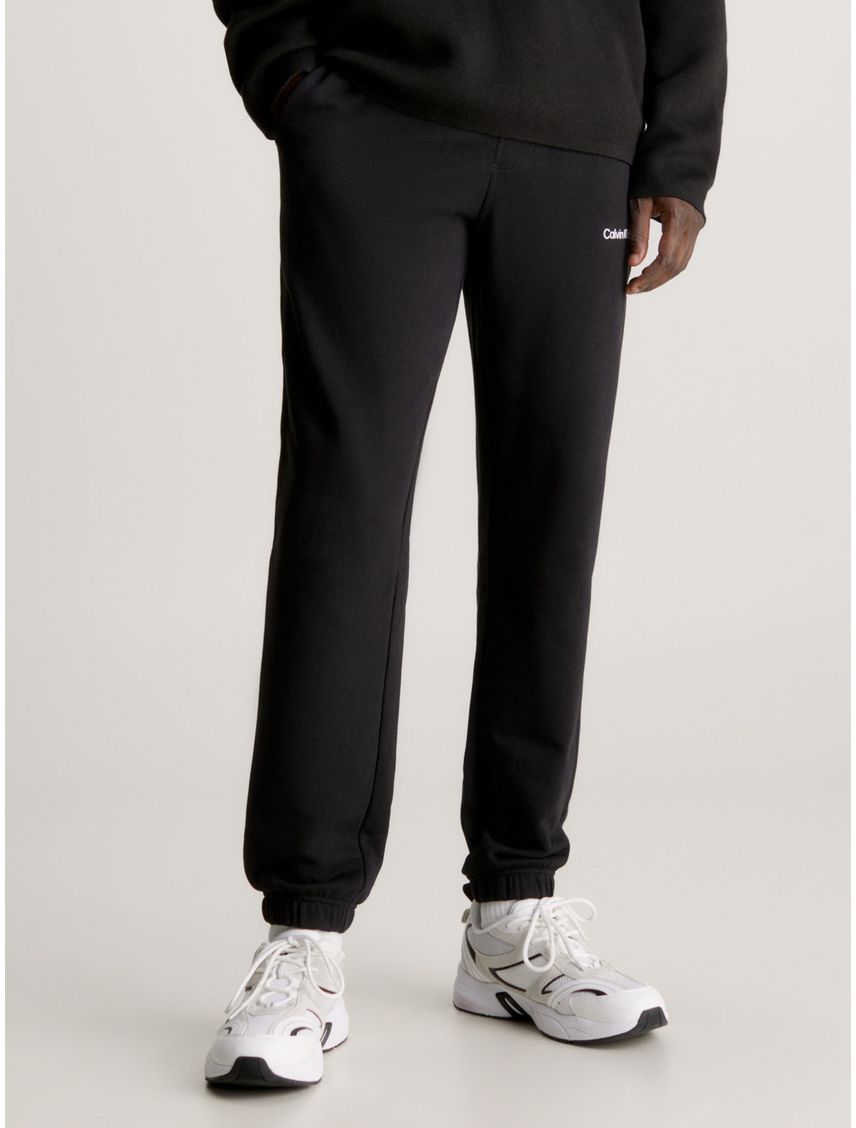 Pantalón Negro De Chándal De Felpa De Algodón