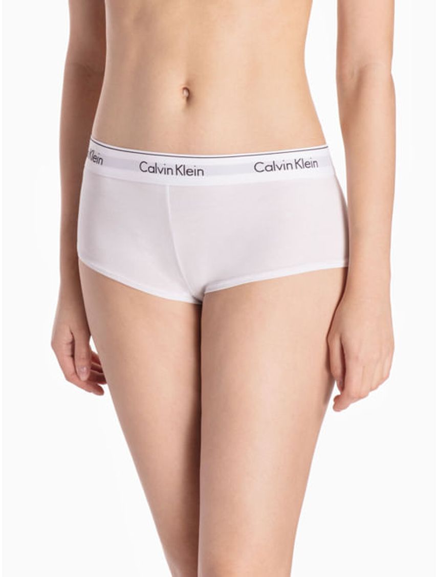 Panties Blanco Algodón BoyShort Mujer