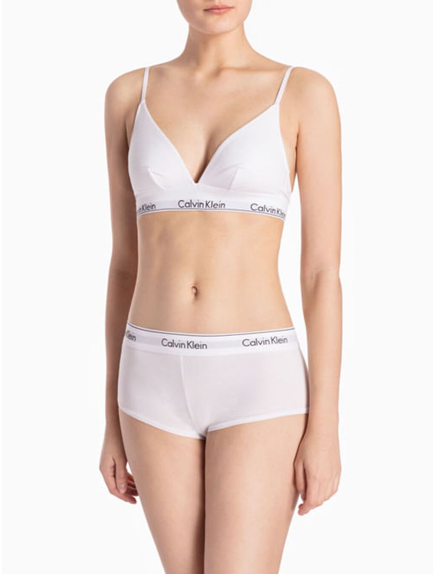 Panties Blanco Algodón BoyShort Mujer
