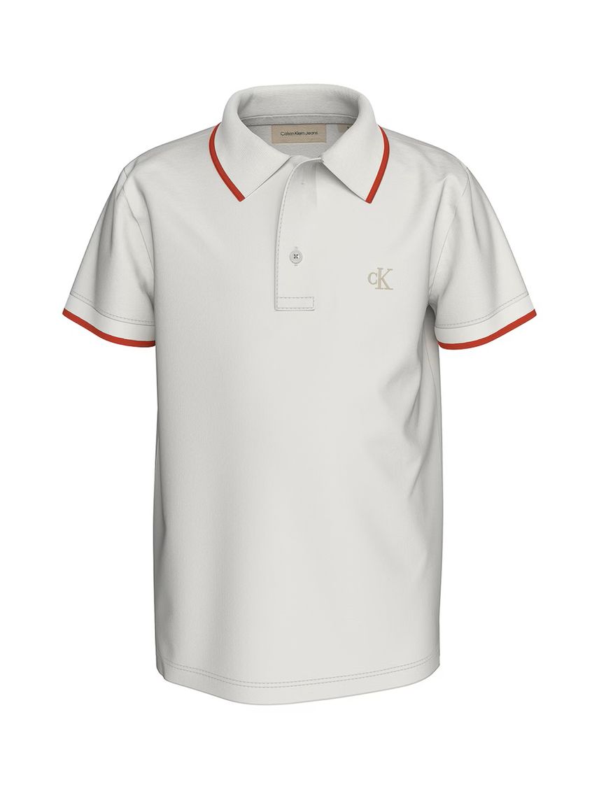 Polo Beige Con Detalle En Bordes Para Niño