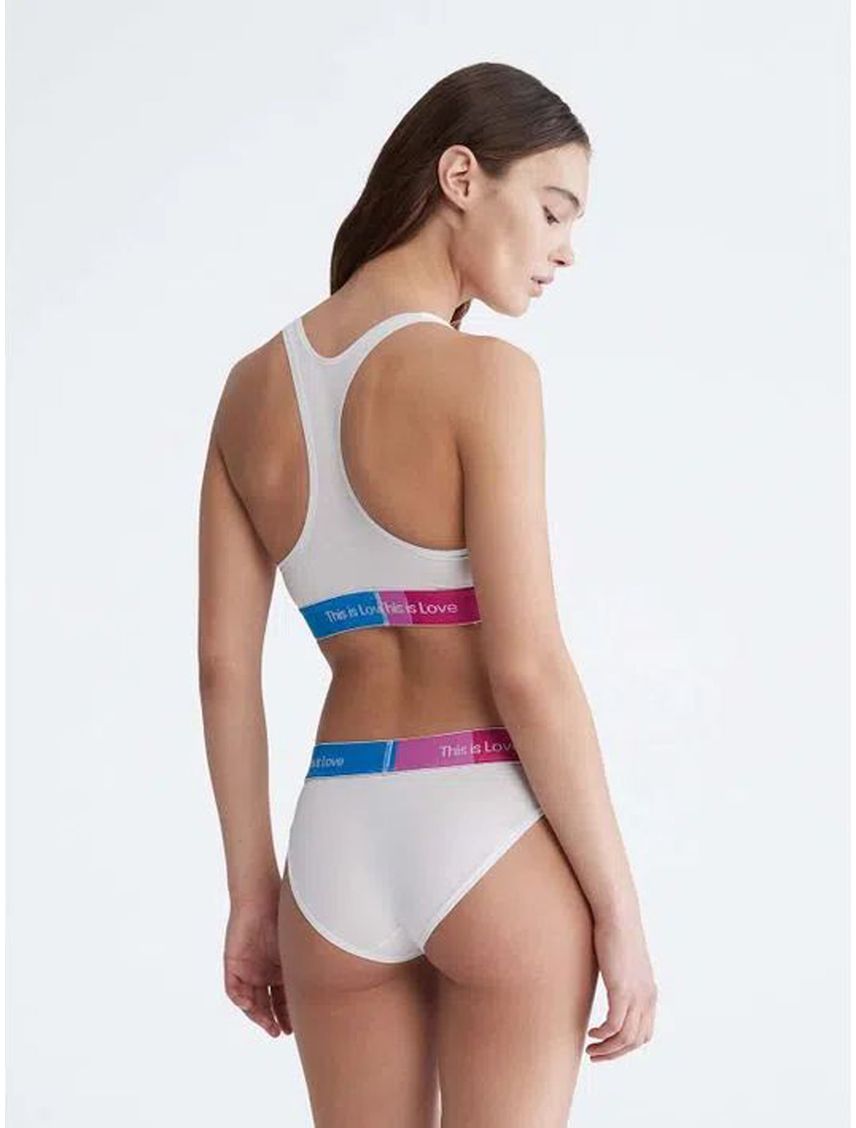 Pantie Blanca Tipo Bikini Con Logo Para Mujer