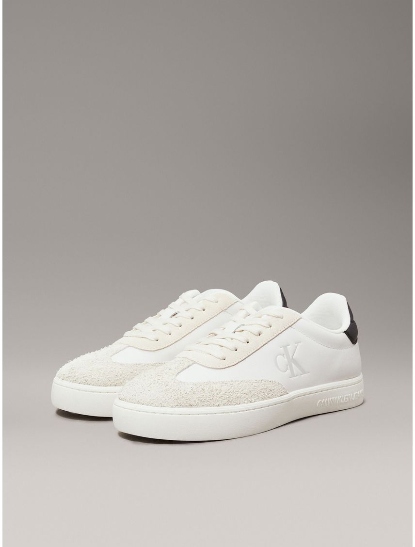 Tenis Blanco Classic De Cuero Para Hombre