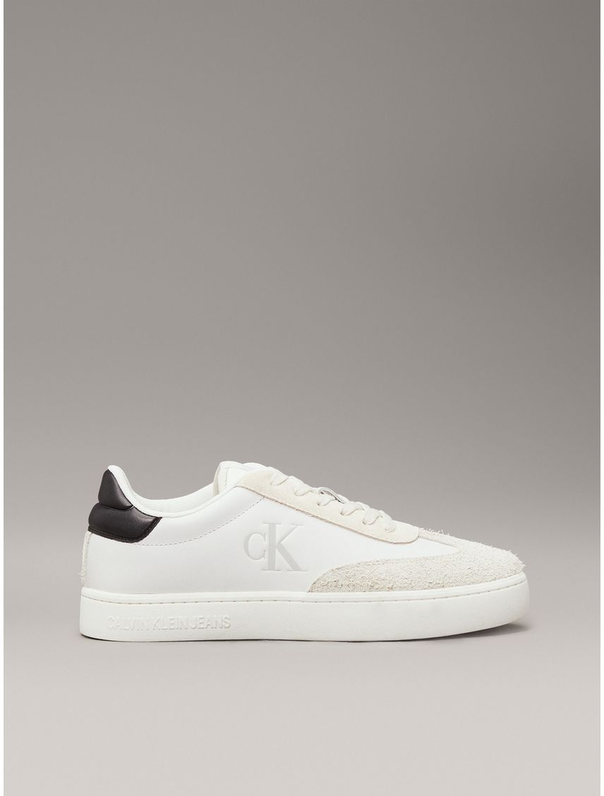 Tenis Blanco Classic De Cuero Para Hombre