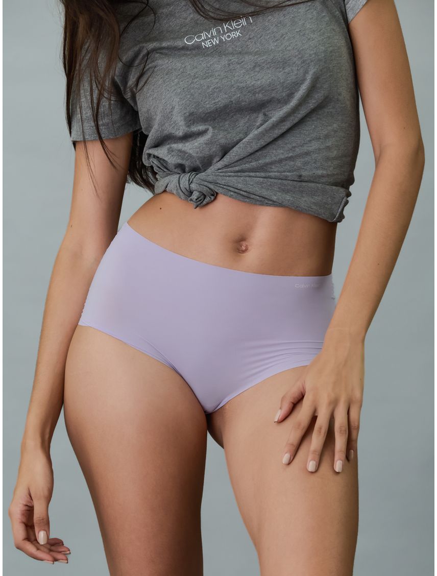 Panty morado hipster invisible de cintura alta