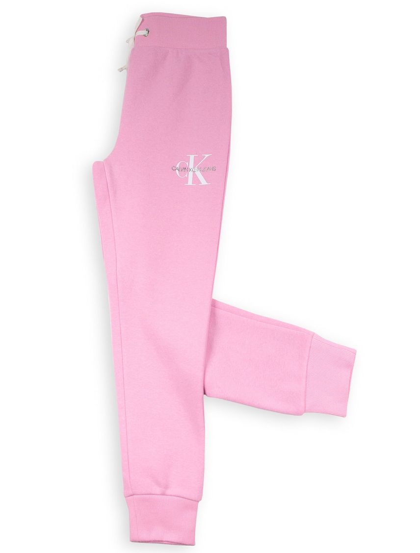 Jogger Rosado De Chándal Con Logo Monograma Para Niña