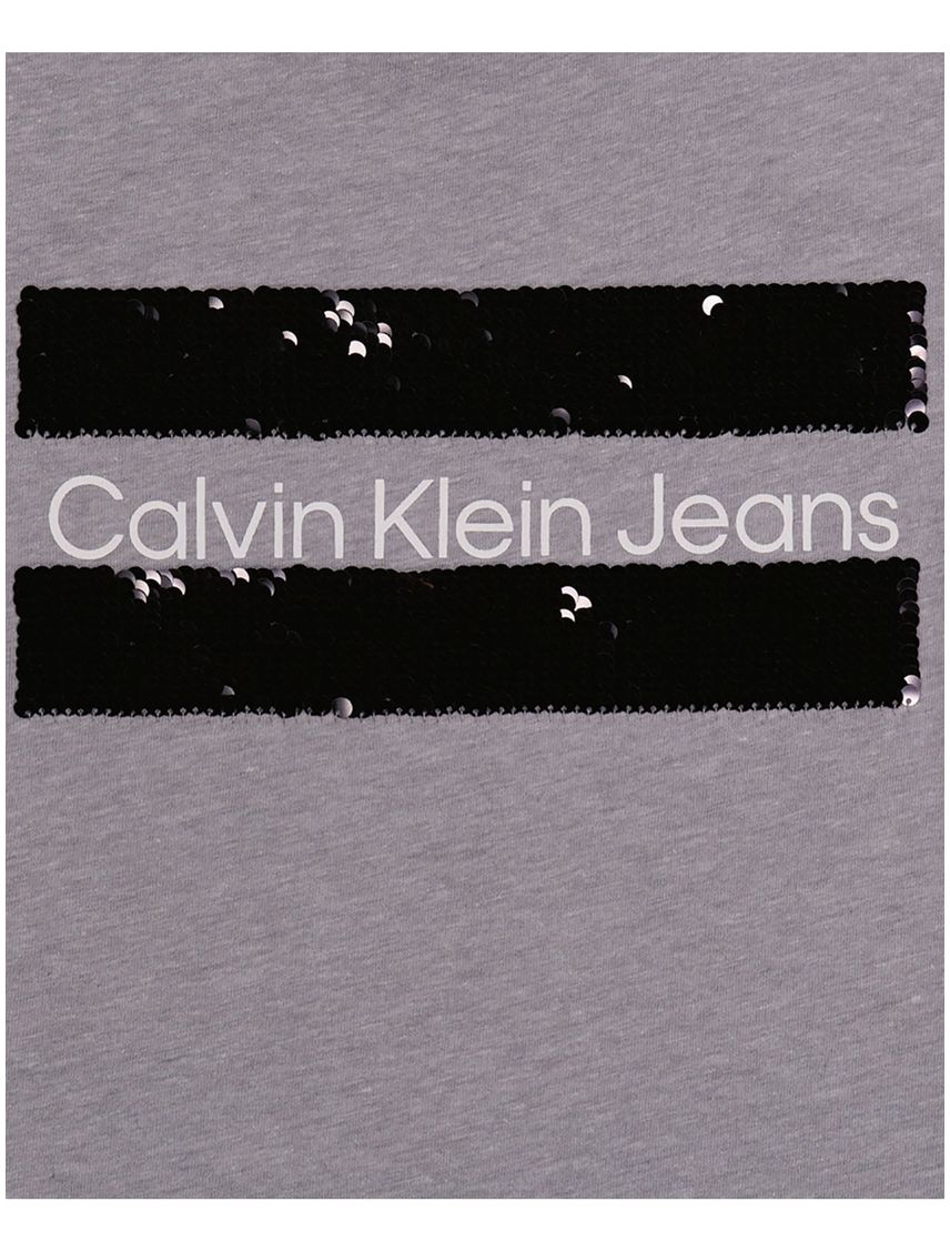 Camiseta Manga Corta Niña Gris Calvin Klein