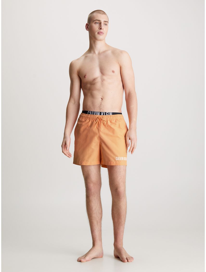 Traje naranja de baño corto con cinturilla doble - Intense Power