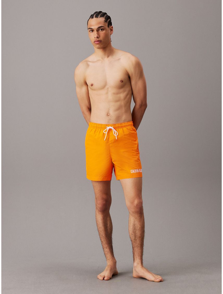 Traje naranja de baño de largo medio con cordón - Intense Power