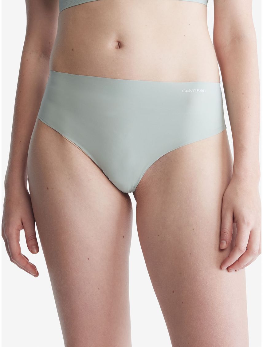 Tanga Invisible De Cintura Alta Mujer Gris Calvin Klein