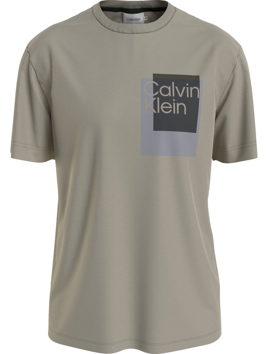 Camiseta Beige con logo De caja superpuesta Para Hombre
