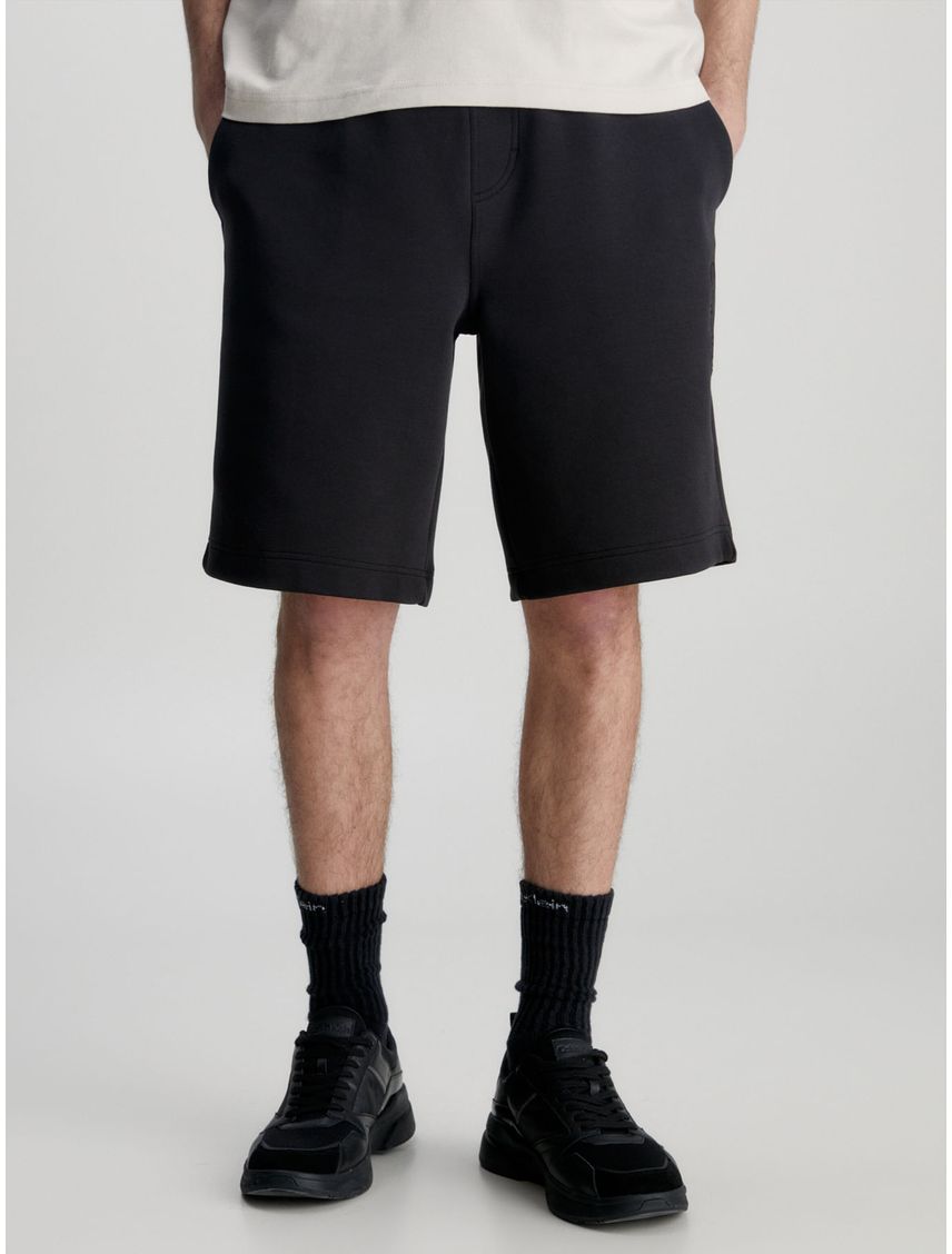 Bermuda Negra De Chándal Con Logo Para Hombre