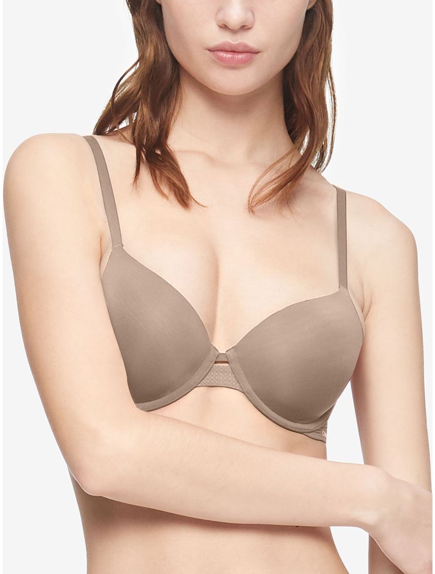 Brassier Café Microfibra Lightly Forrada Pc Mujer Calvin Klein