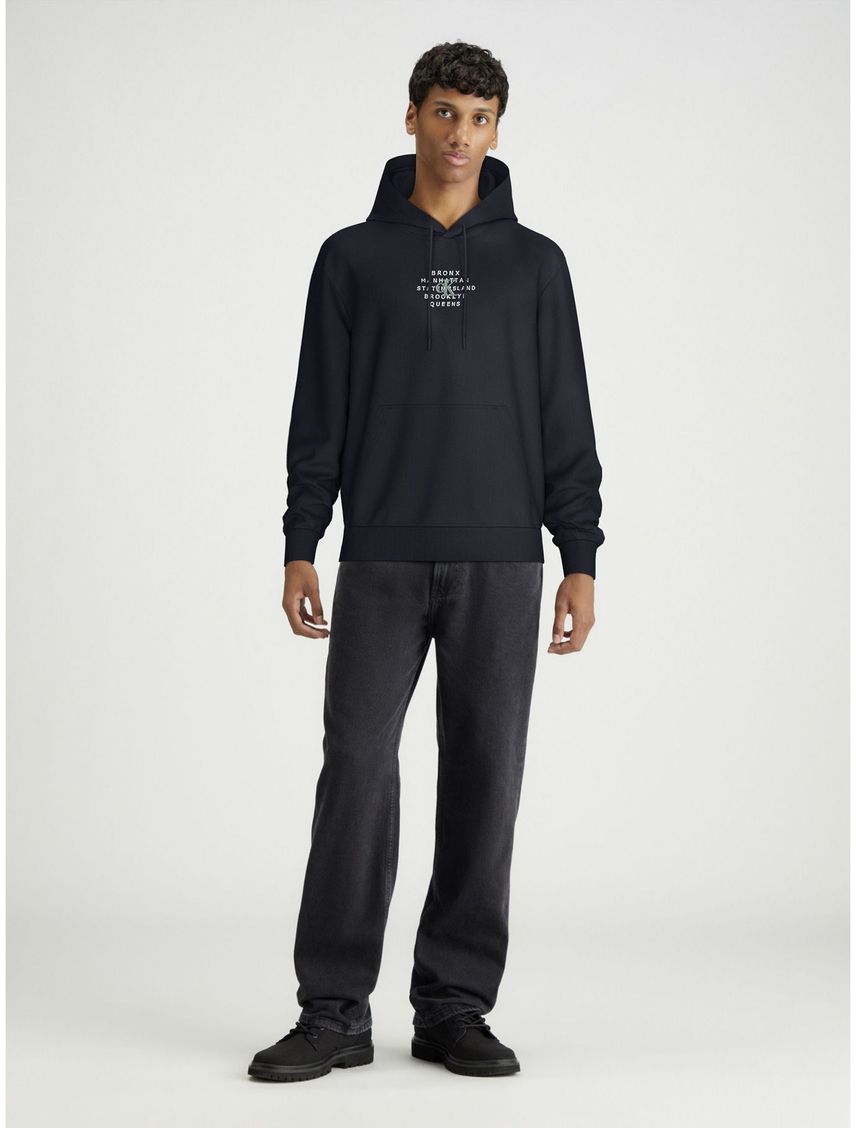 Buzo Negro Graphic Stamp Nyc Para Hombre