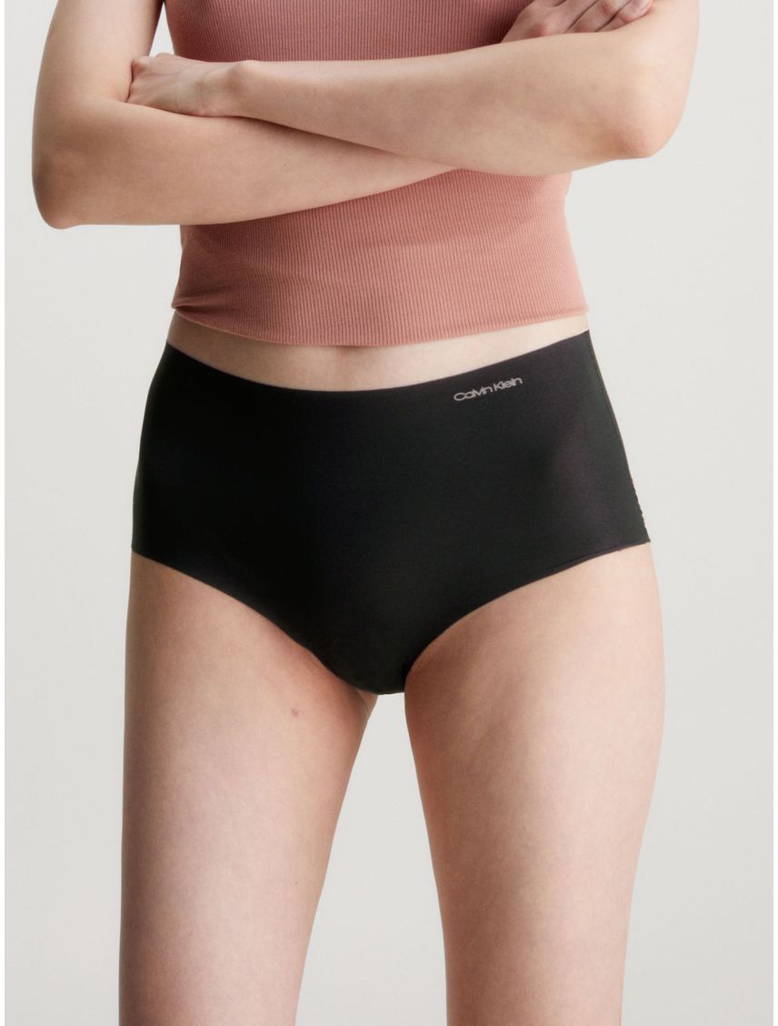 Pantie Tipo Hipster Negro Invisible Con Talle Alto
