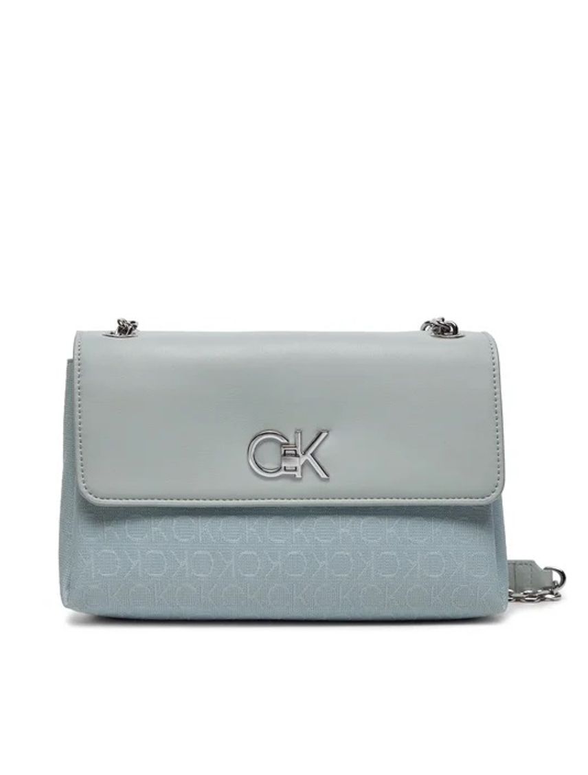 Bolso Verde de hombro convertible de jacquard con logo