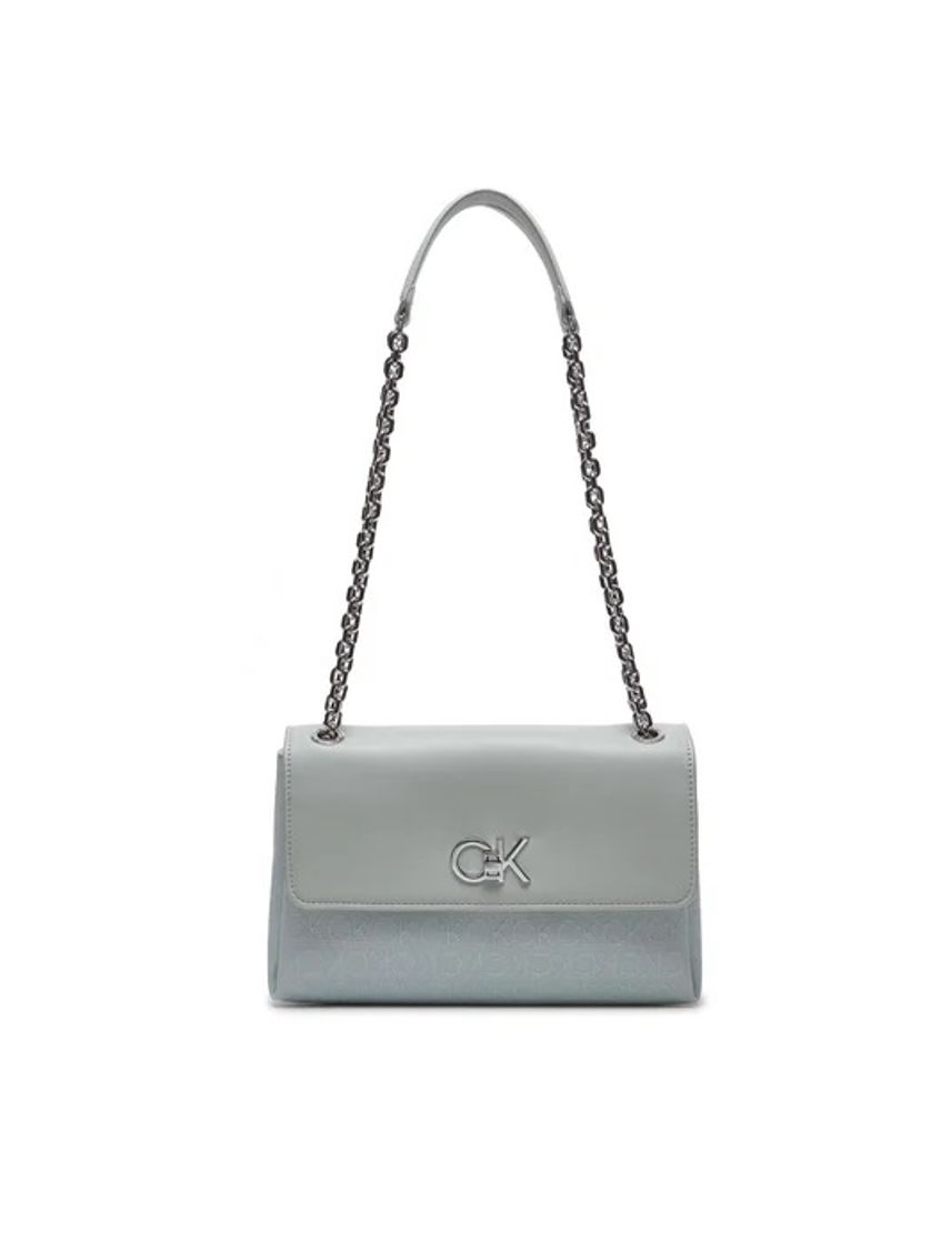 Bolso Verde de hombro convertible de jacquard con logo