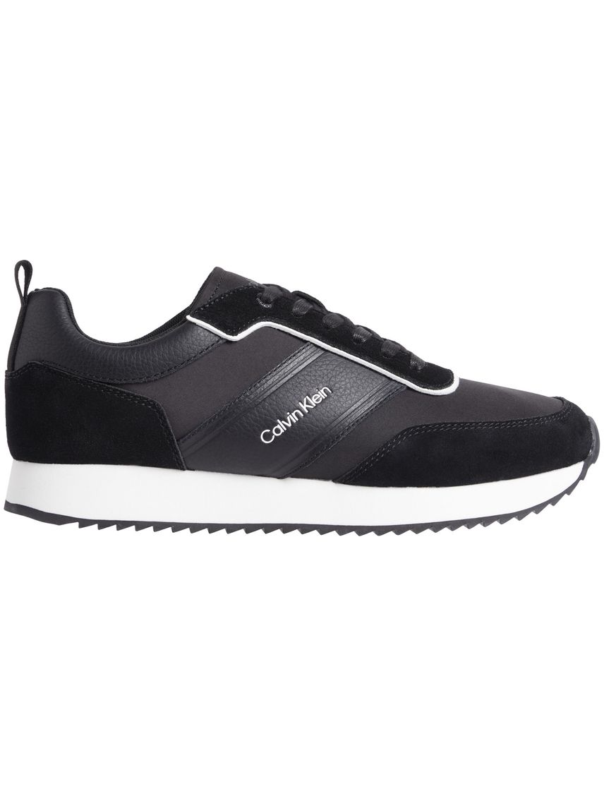 Tenis Negro Low Top Lace Up Para Hombre