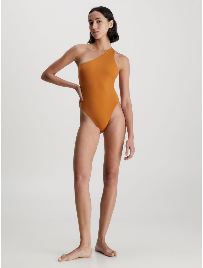 Traje De Baño Naranja Asimétrico - Core Archive