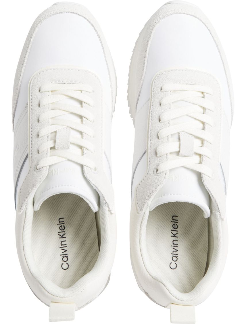 Tenis blanco low top lace up