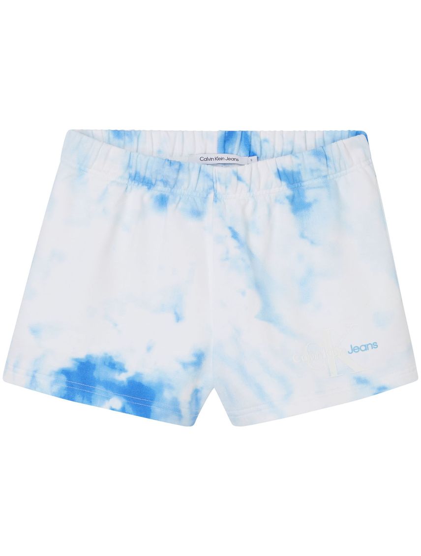 Pantalónes Cortos De Deporte Con Estampado All Ove Mujer Azul Calvin Klein