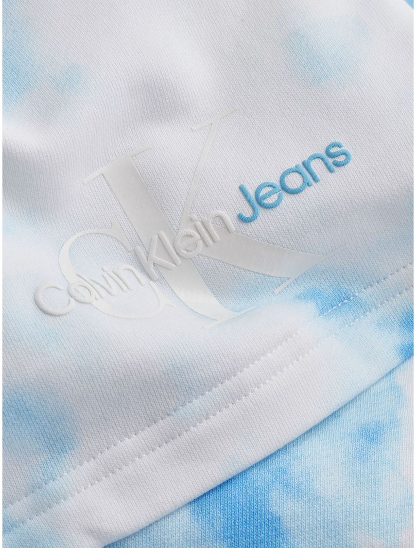 Pantalónes Cortos De Deporte Con Estampado All Ove Mujer Azul Calvin Klein