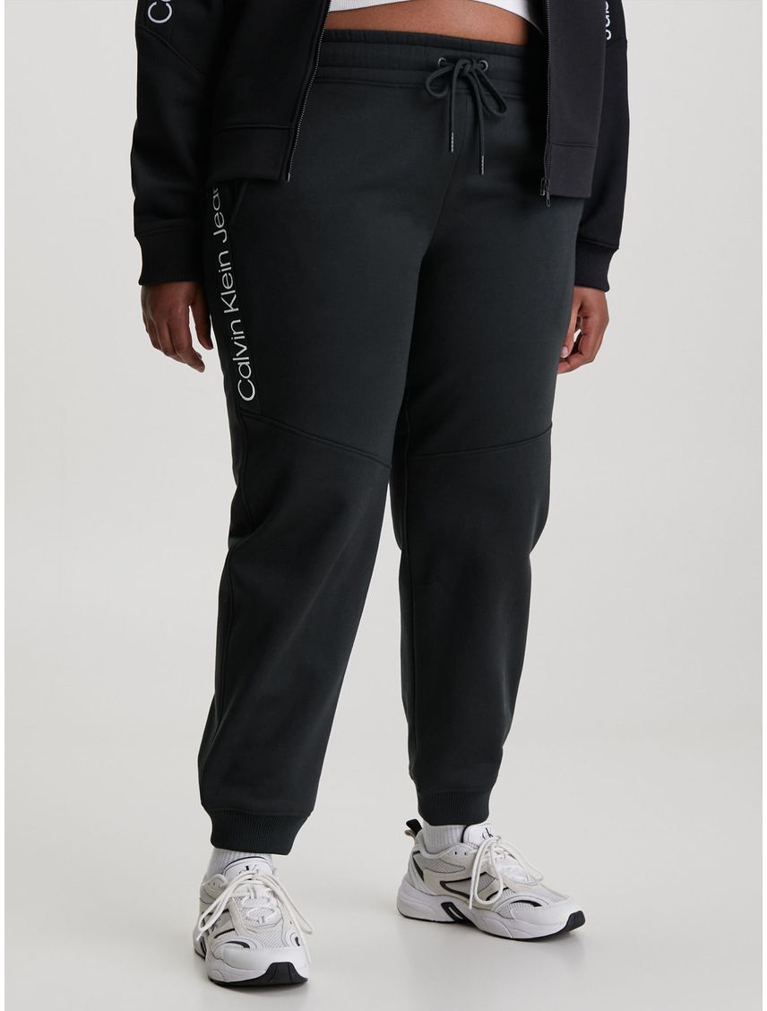 Pantalón Negro De Chándal Holgado Con Logo Tape