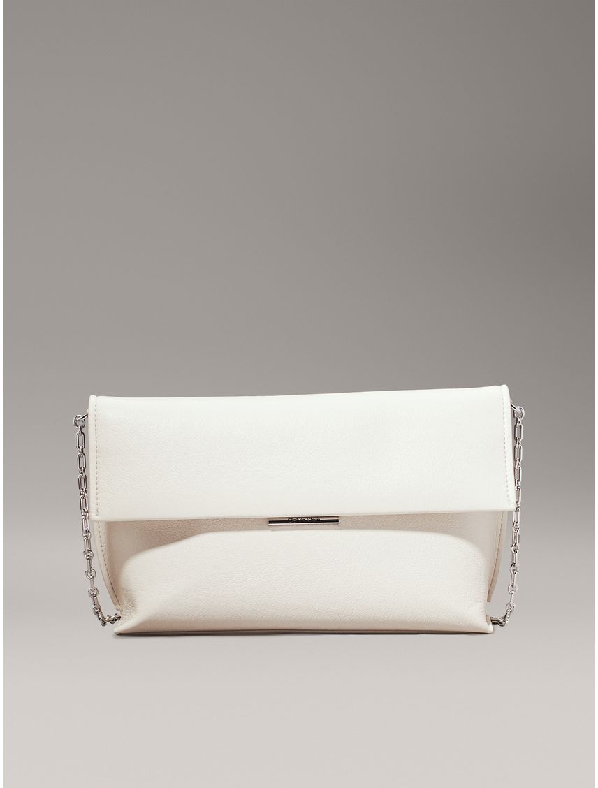 Bolso blanco de hombro granulado