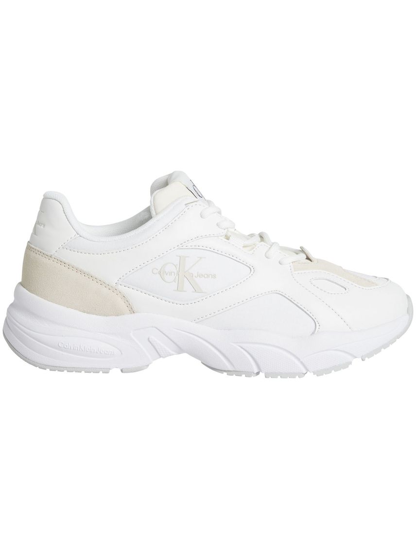 Tenis blanco retro low lace