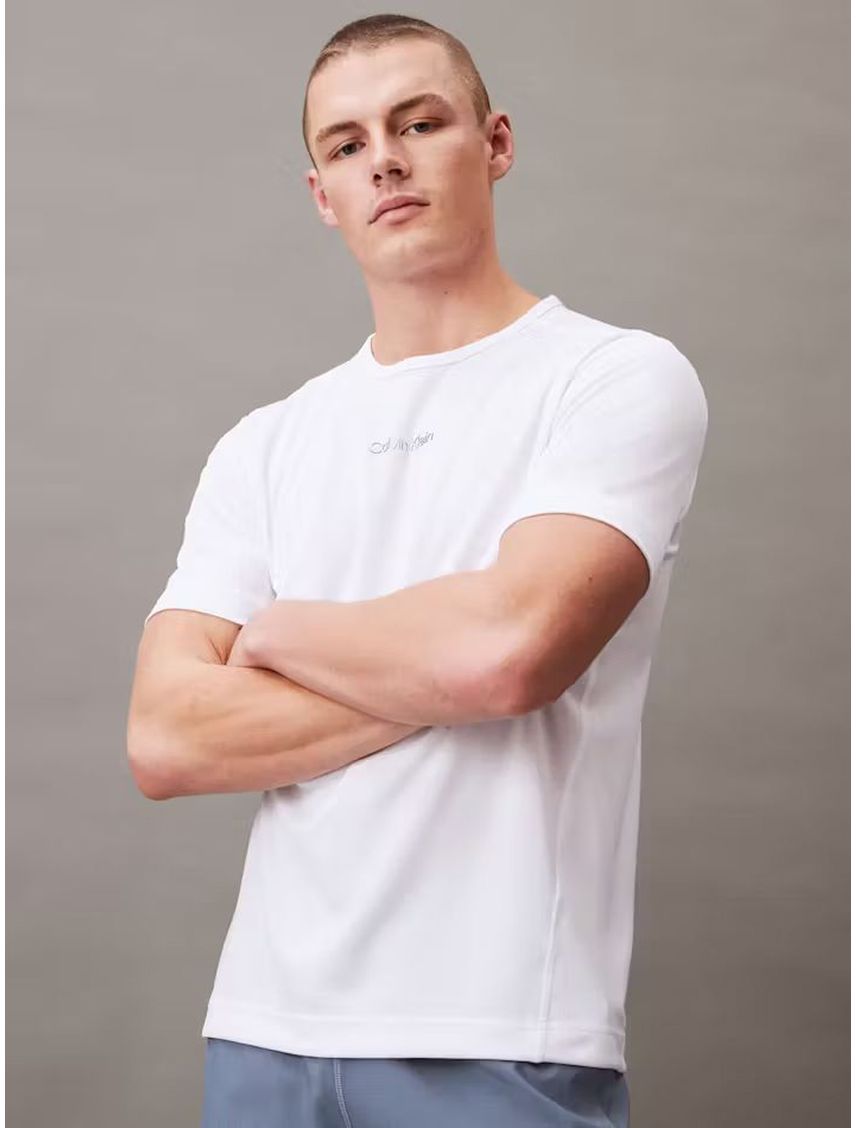 Camiseta blanca modern sport crewneck