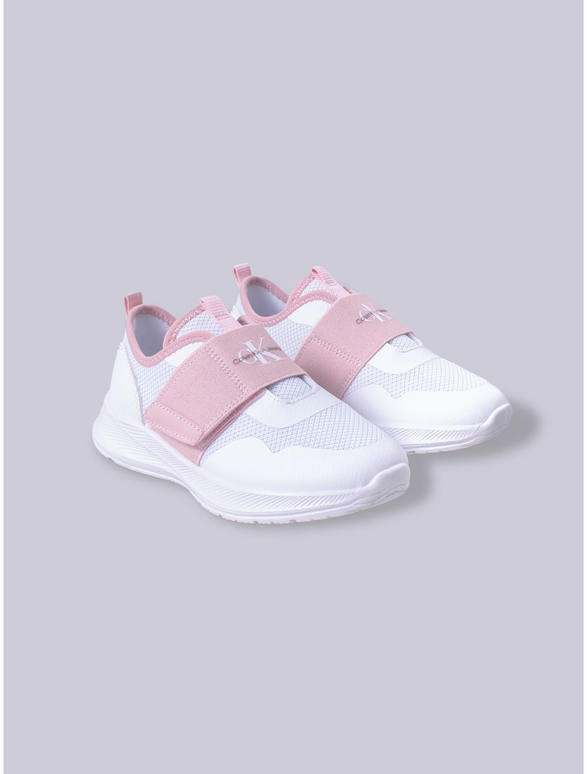 Tenis Para Niña Blanco Con Velcro
