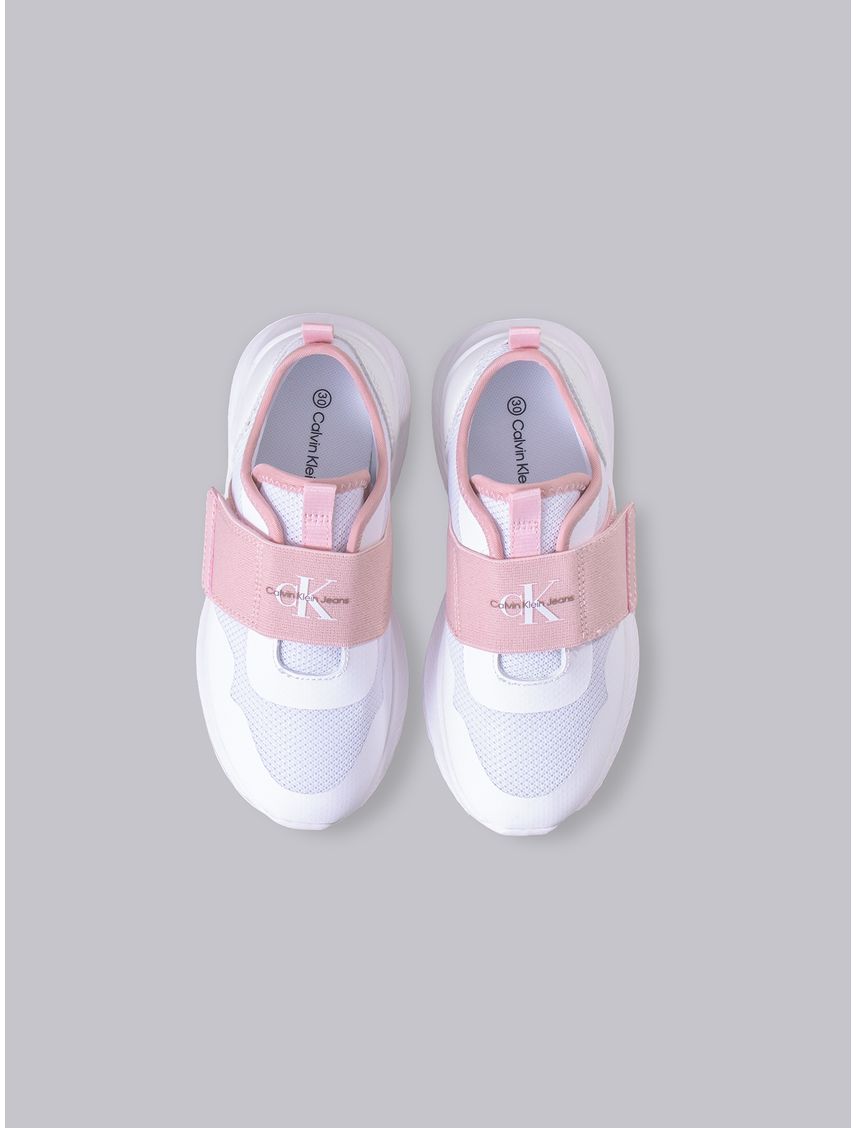 Tenis Para Niña Blanco Con Velcro