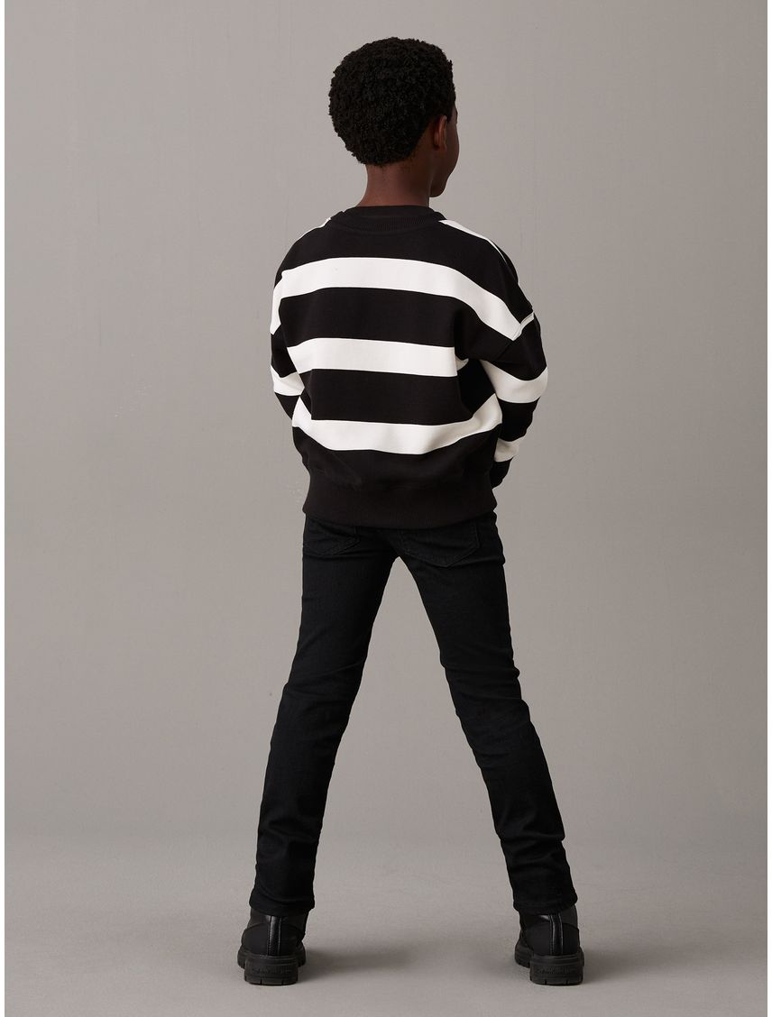 Mid negro Rise Slim jeans para niño