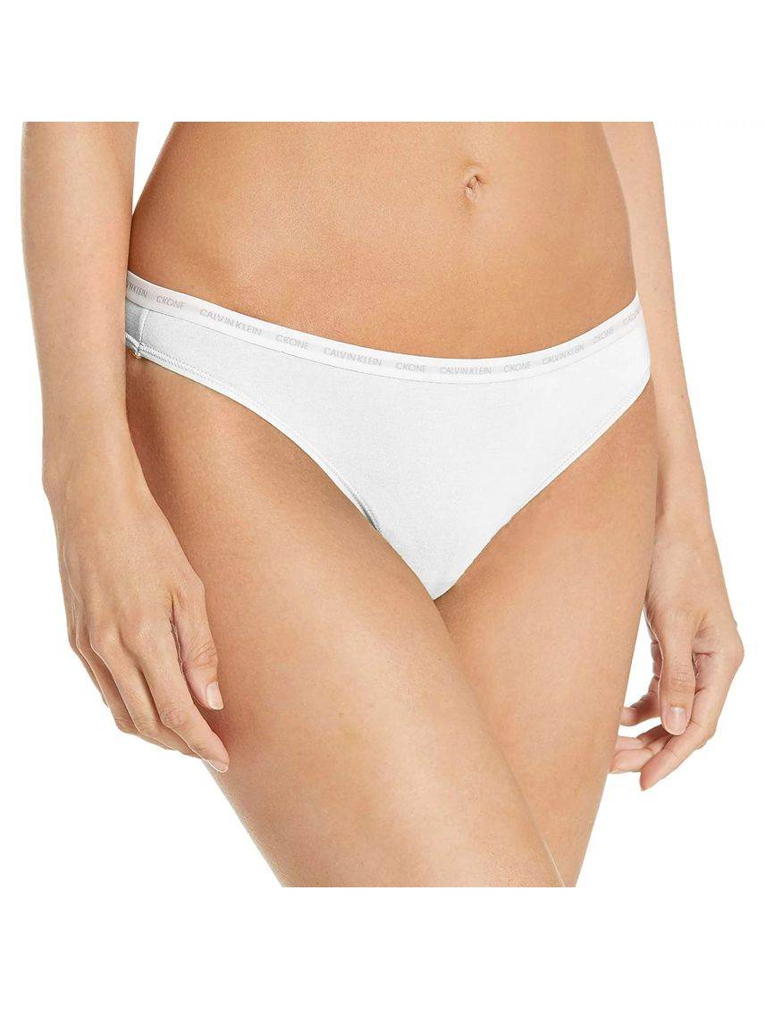 Pantie Blanco Tipo Tanga En Algodón Para Mujer