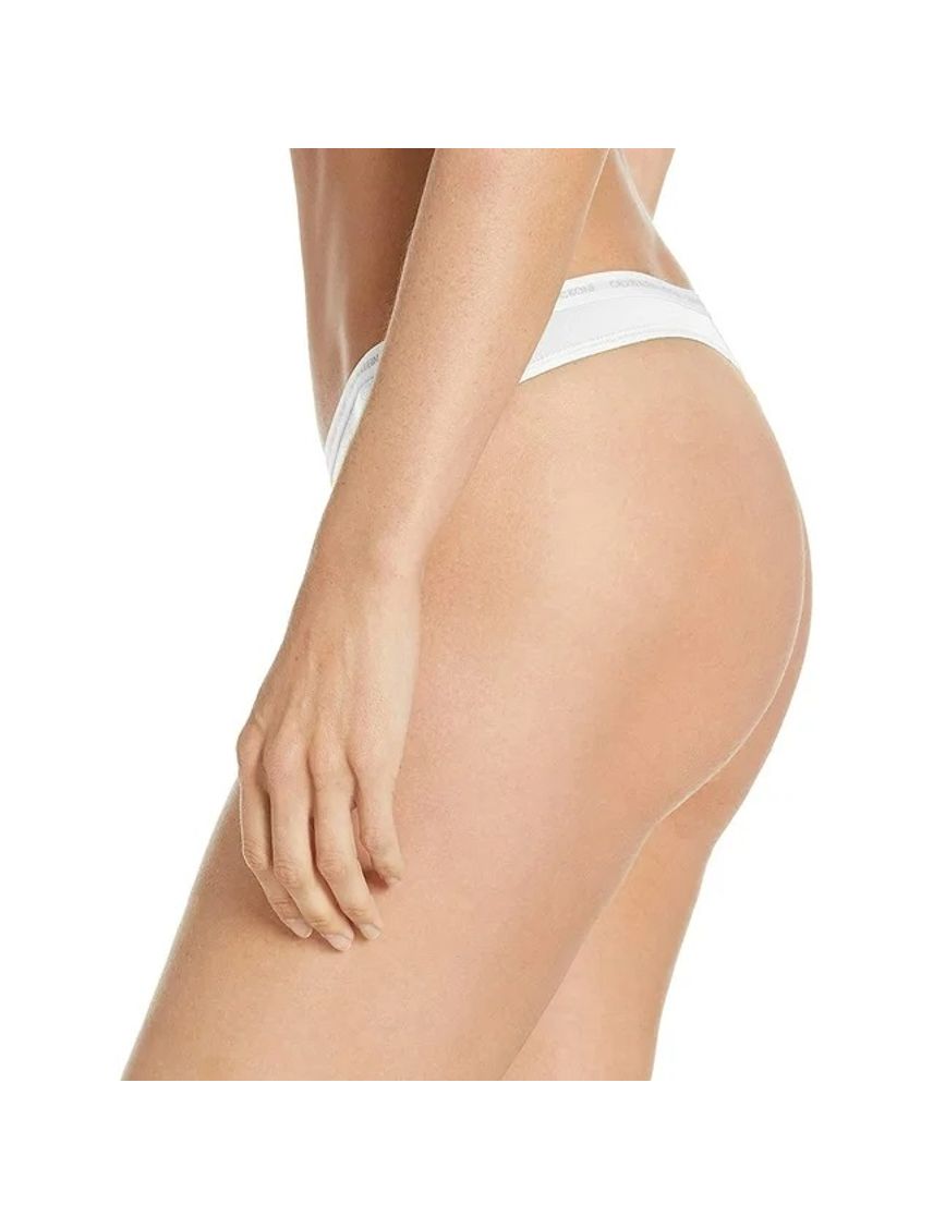 Pantie Blanco Tipo Tanga En Algodón Para Mujer