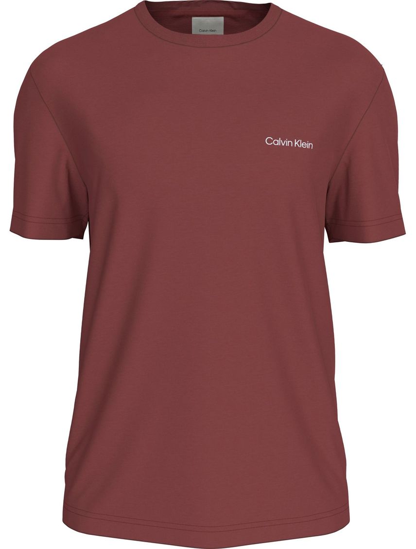 Camiseta roja con micro logo