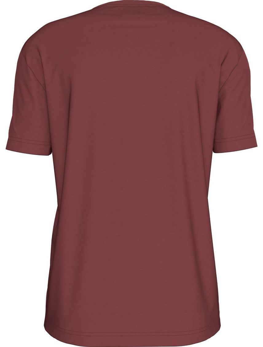 Camiseta roja con micro logo
